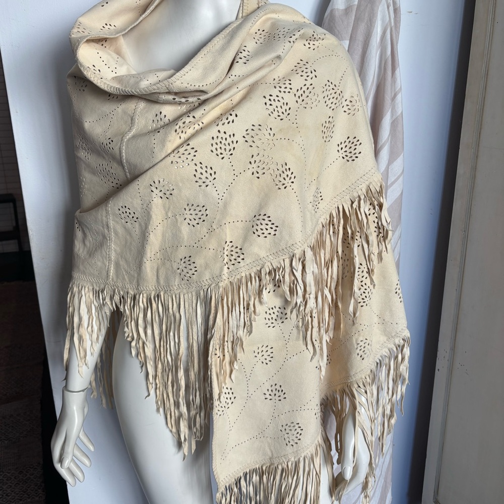 Cream Suede Wrap by Kerry Grima